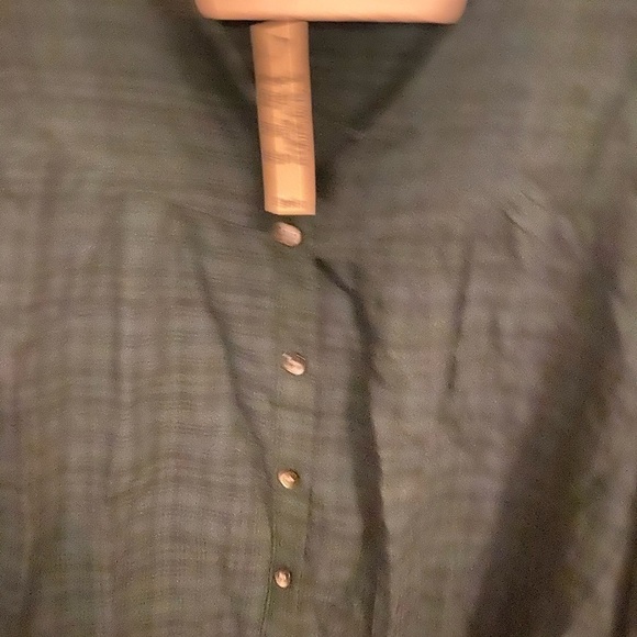 Madewell Plaid Balloon Sleeve Peasant Long Sleeve Blouse Top - Picture 5 of 6